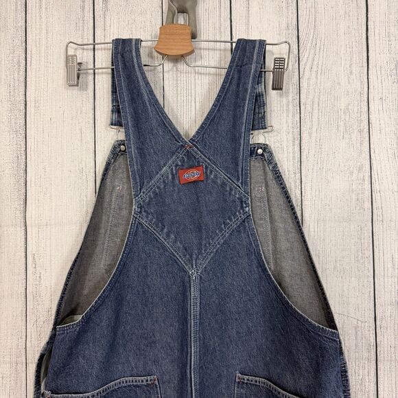 Dickies Men's W40 x L30 Blue Workwear Wide Leg Carpenter Utility Bib Overall - Picture 5 of 8